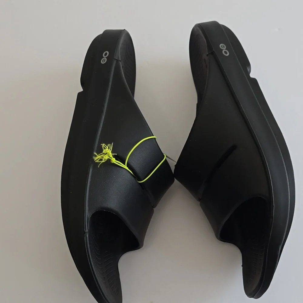 NWT OOFOS Oofoam Ooahh Slide Sandal Unisex Black Size Men 13 Women 15